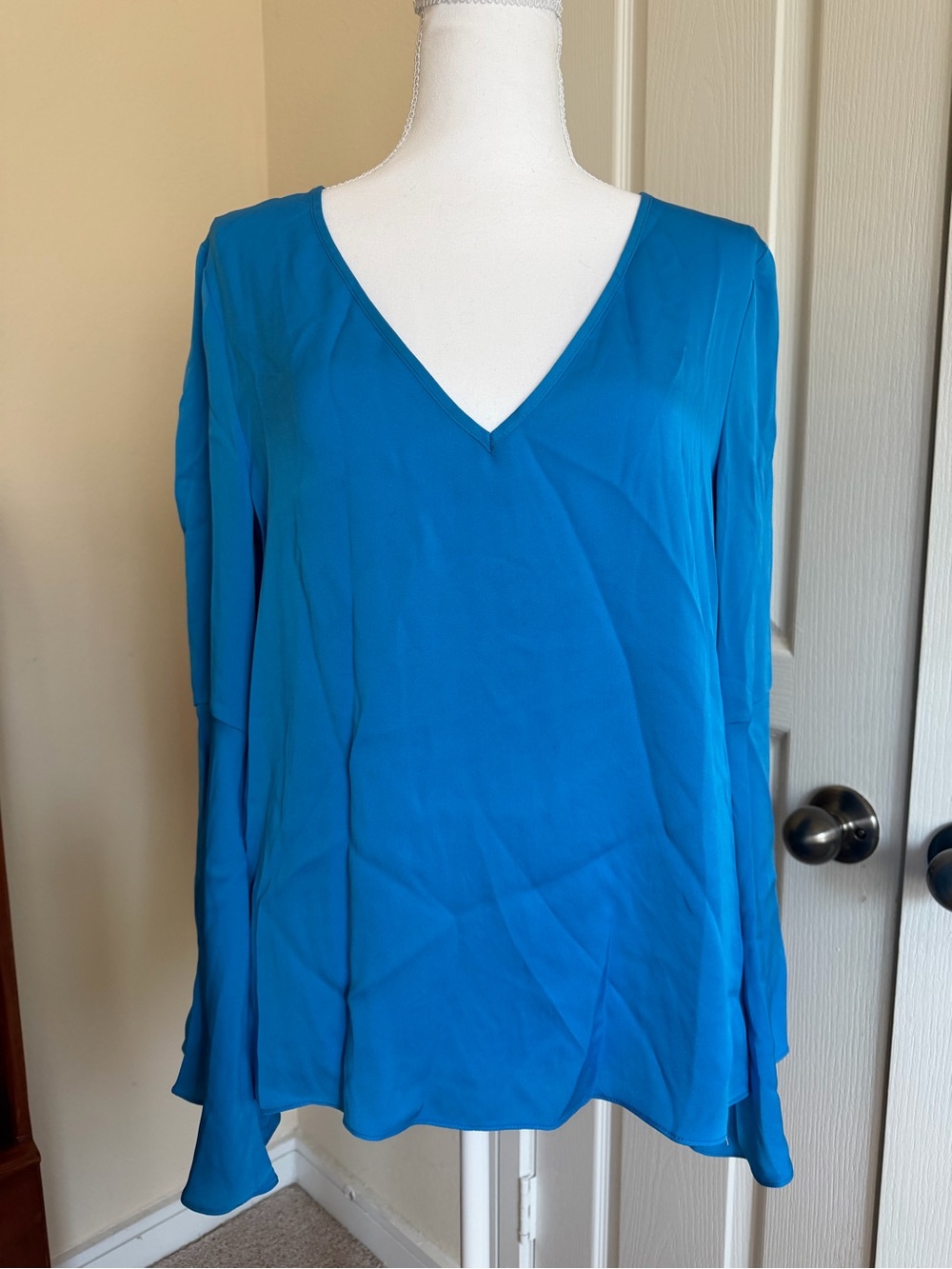 Milly Blue Silk Top
